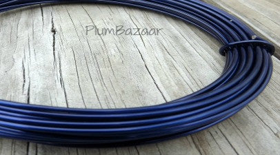 12 gauge aluminum wire for jewelry or crafts, 2mm round, 39 ft., royal blue