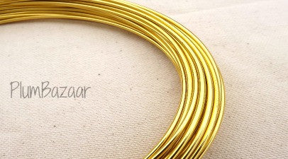 12 gauge aluminum craft and jewelry wire, 2mm round, 39 ft., gold