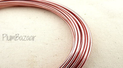 12 gauge aluminum craft and jewelry wire, 2mm round, 39 ft., rose pink