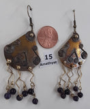 Fast, Free Shipping from Branson, MO. Metal & Amethyst bead earrings