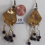 Fast, Free Shipping from Branson, MO. Metal & Amethyst bead earrings