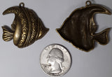 10 Metal Fish Pendants, Free shipping Continental U.S.