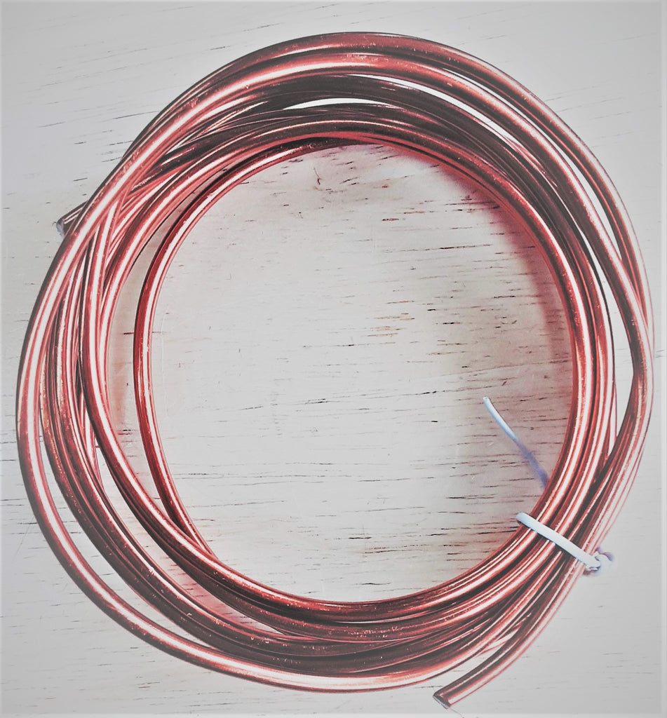 6 gauge (1/4") Round Aluminum wire, 9.5 feet, Antique copper