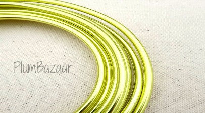 6 gauge (1/4")  Round Aluminum wire, 9.5 feet, apple green