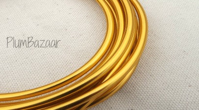 6 gauge (1/4") aluminum wire, 9.5 feet, gold