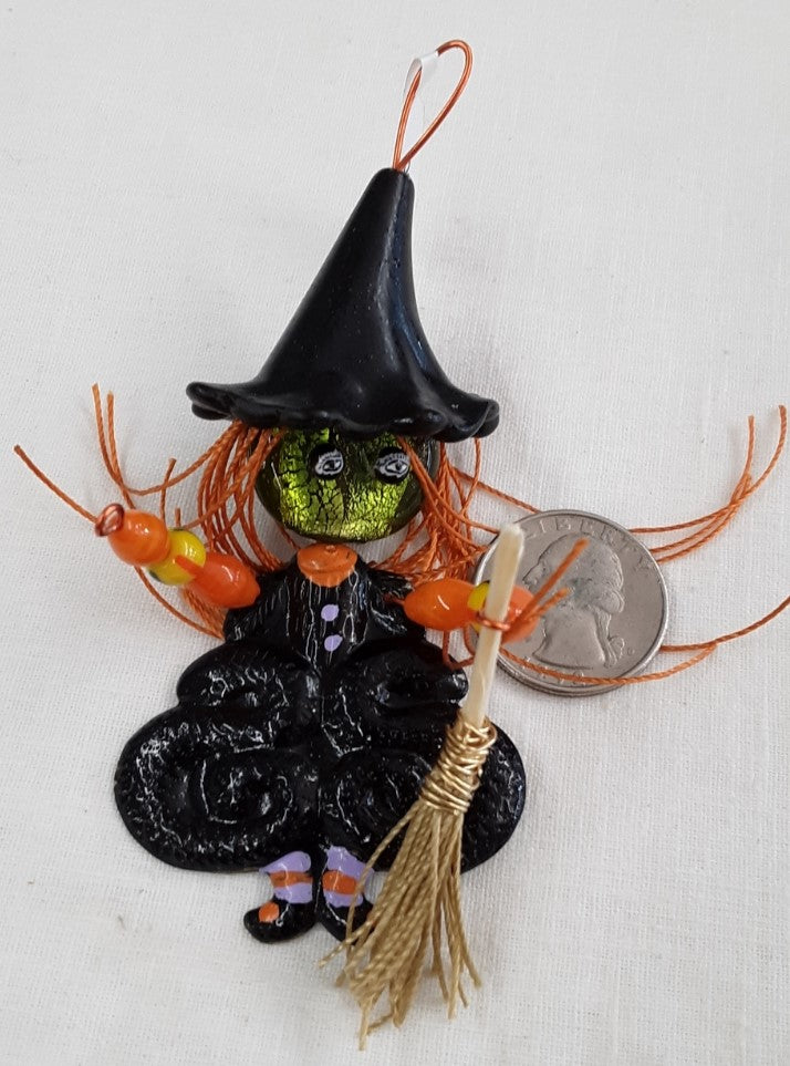 Halloween Witch Pendant, Decoration Free shipping in continental U.S.A.